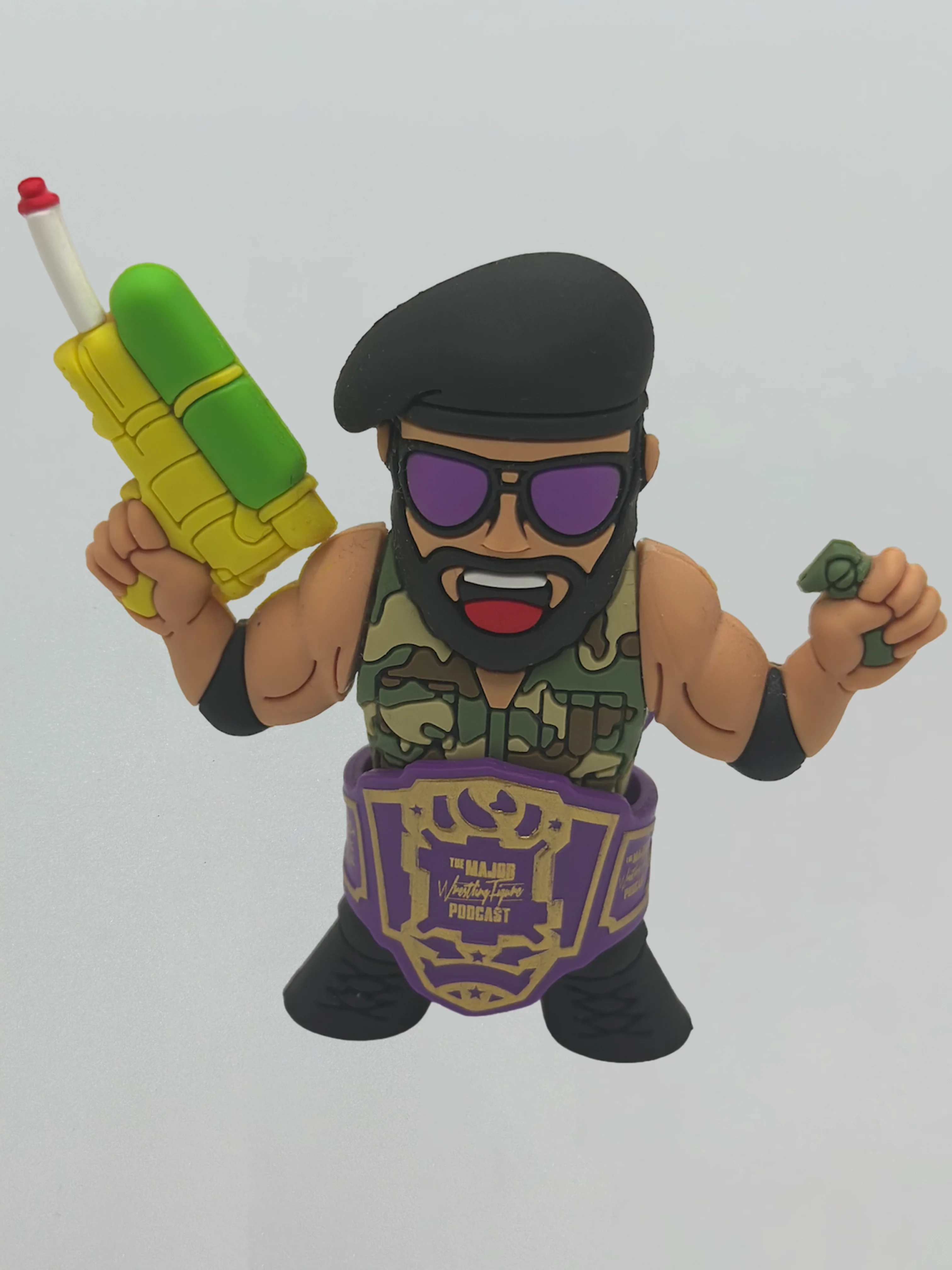 COMBO Major Wrestling Figure Podcast & FWF Championship Toy Title Belt(FREE US SHIPPING) - Image 6